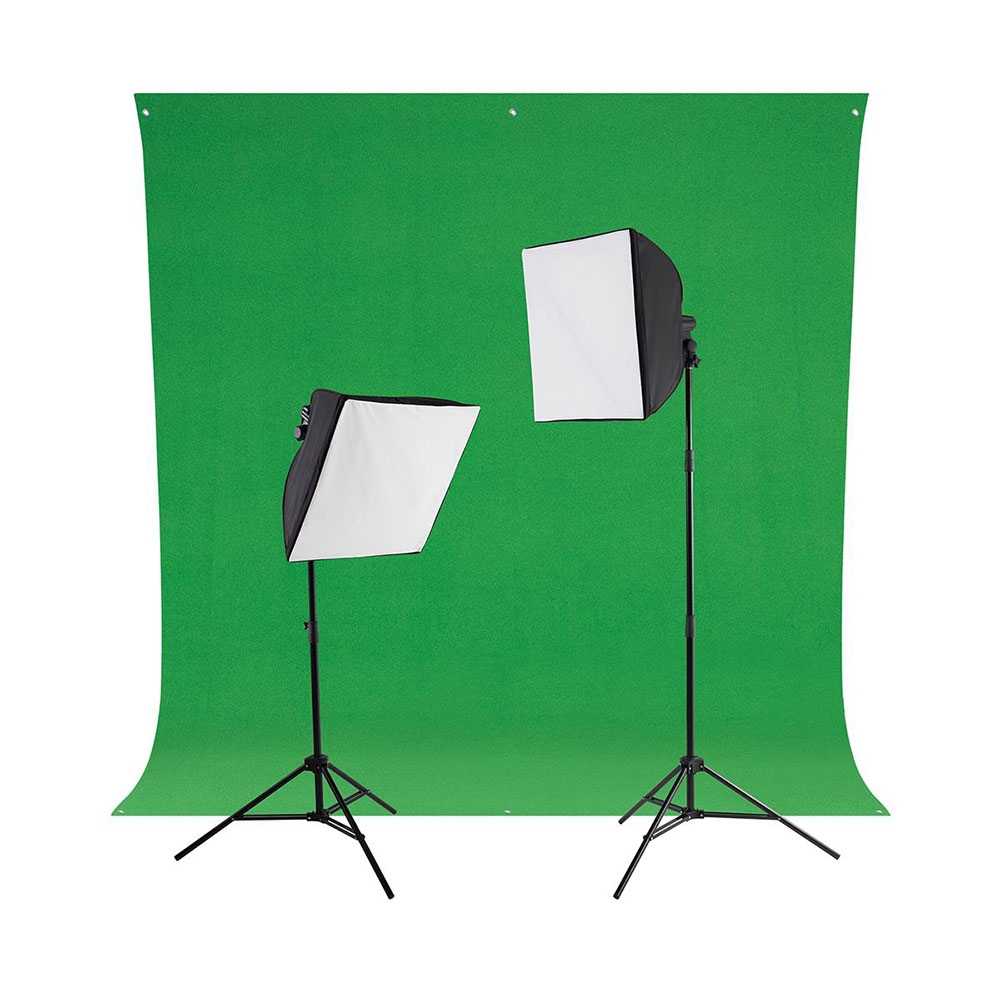 How big is the green backdrop in this kit?