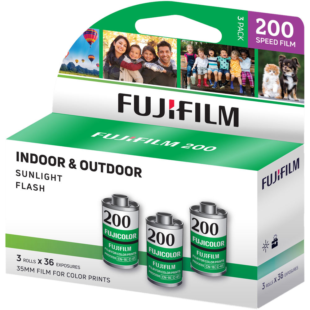 Fujifilm Fujicolor 200 Color Negative Film - 35mm Roll Film - 36 Exp - 3 Pack Questions & Answers